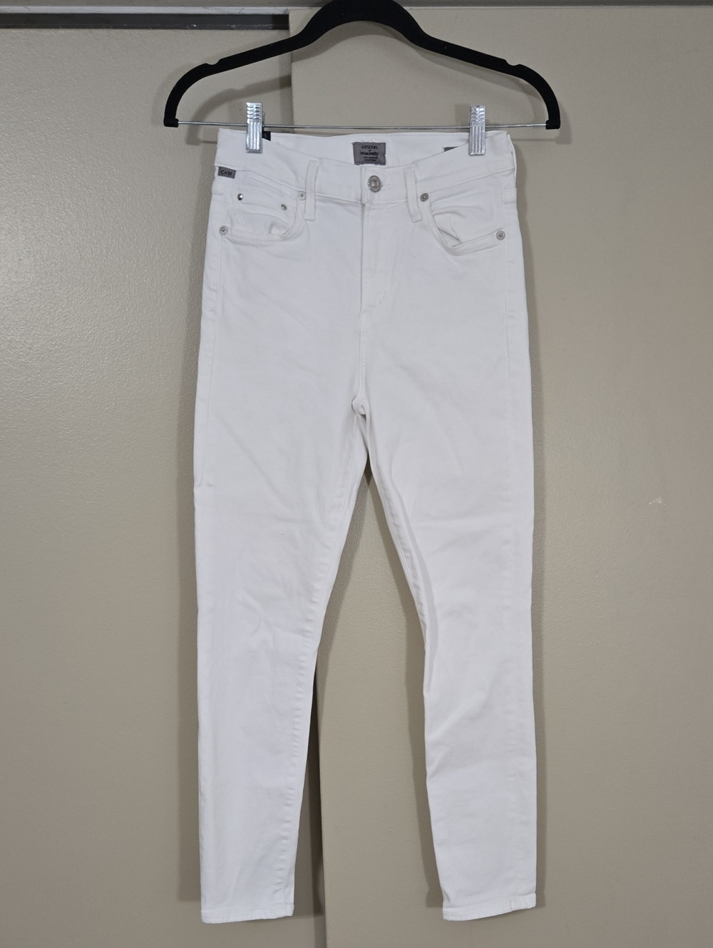 Citizens Of Humanity White High-Rise Rocket Crop Skinny Jeans Size 25